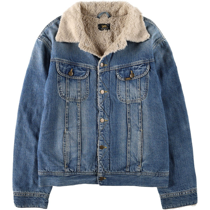Lee Furry Rider padded denim fleece jacket, men's size XL. cotton blue type Vintage Second Hand