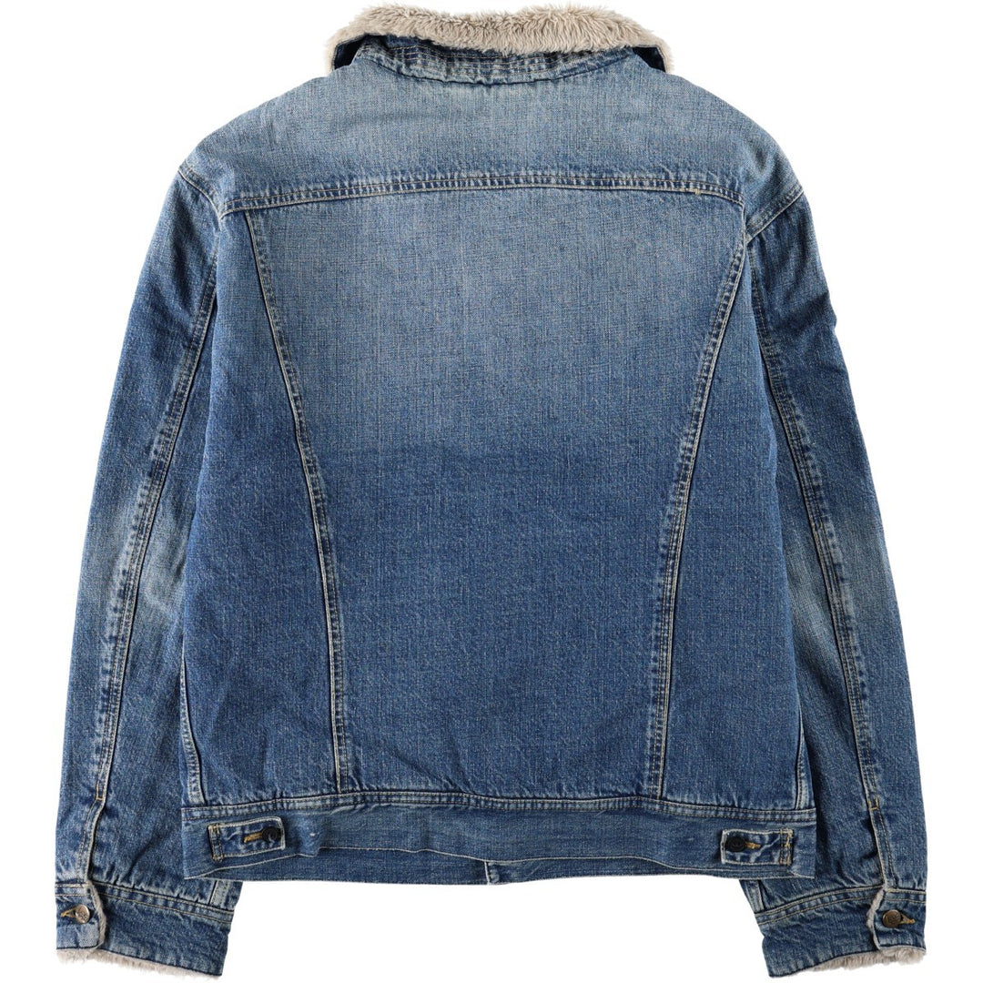 Lee Furry Rider padded denim fleece jacket, men's size XL. cotton blue type Vintage Second Hand