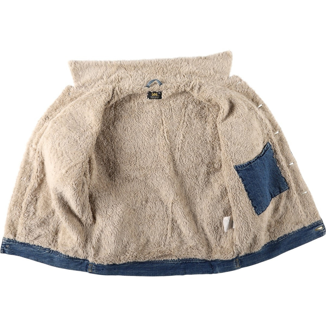 Lee Furry Rider padded denim fleece jacket, men's size XL. cotton blue type Vintage Second Hand