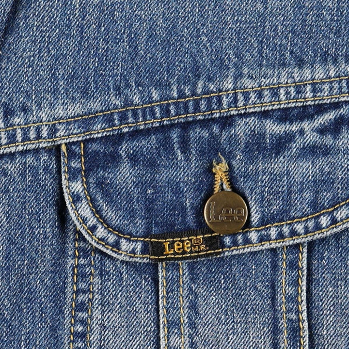 Lee Furry Rider padded denim fleece jacket, men's size XL. cotton blue type Vintage Second Hand
