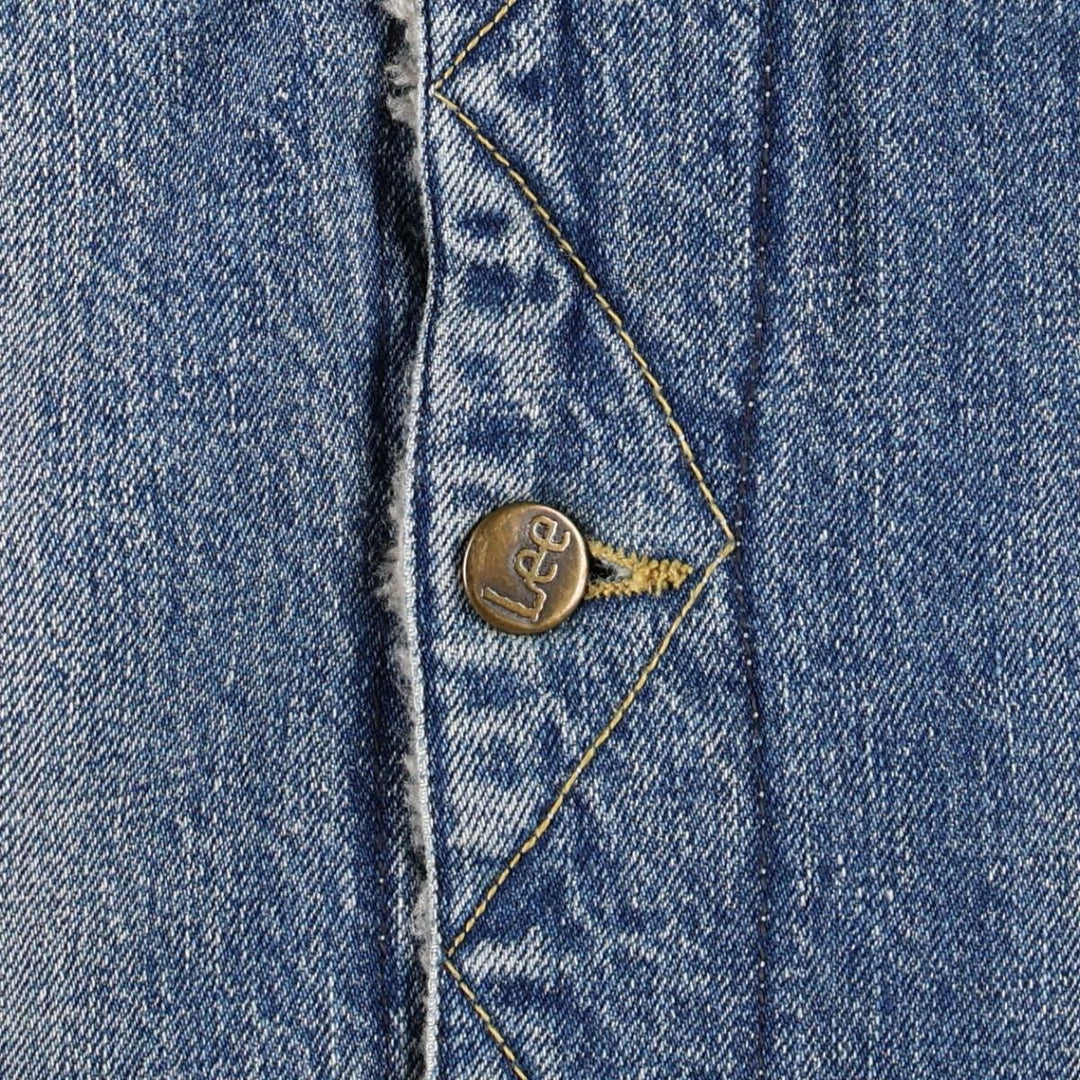 Lee Furry Rider padded denim fleece jacket, men's size XL. cotton blue type Vintage Second Hand