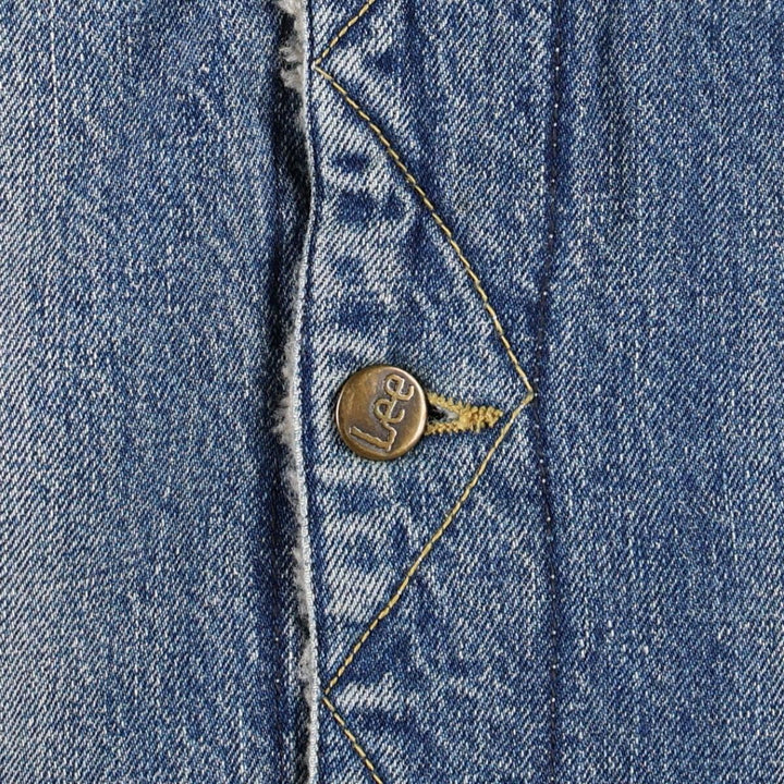Lee Furry Rider padded denim fleece jacket, men's size XL. cotton blue type Vintage Second Hand