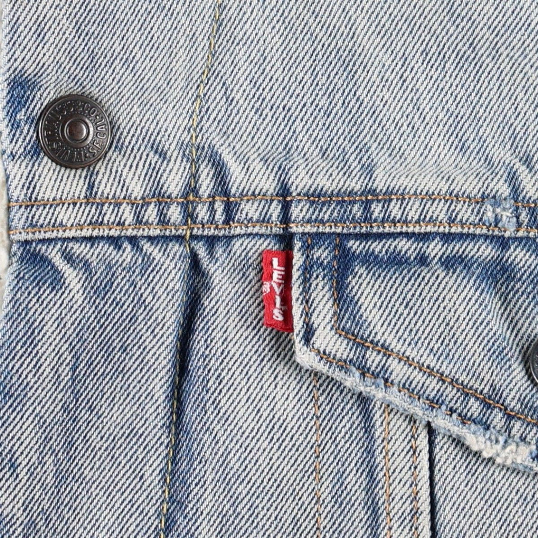 Levi's padded denim jacket, size M, men's cotton blue type Vintage Second Hand