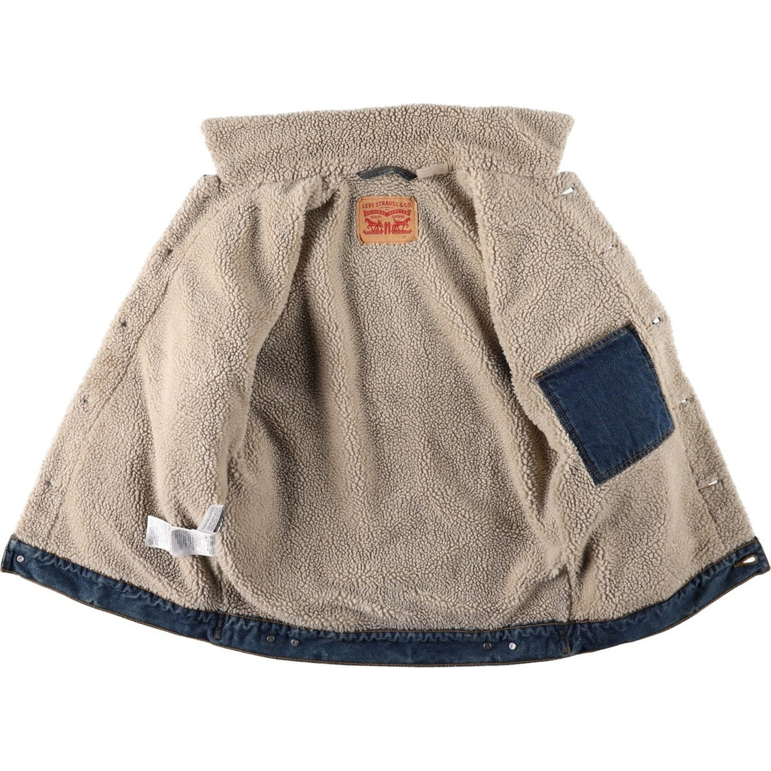 Levi's padded denim jacket, size M, men's cotton blue type Vintage Second Hand