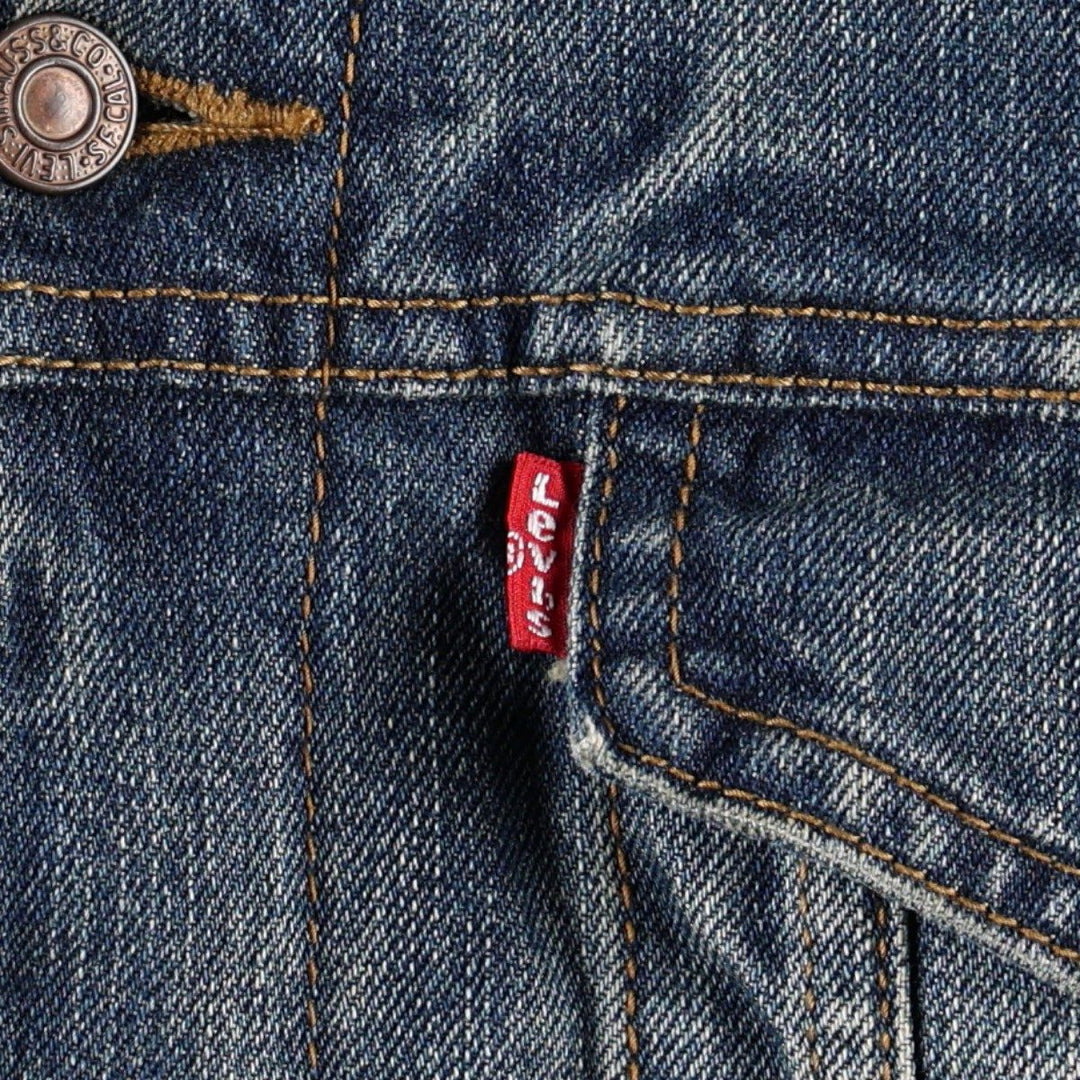 Levi's padded denim jacket, size M, men's cotton blue type Vintage Second Hand