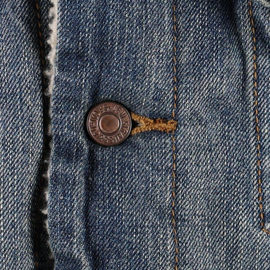 Levi's padded denim jacket, size M, men's cotton blue type Vintage Second Hand