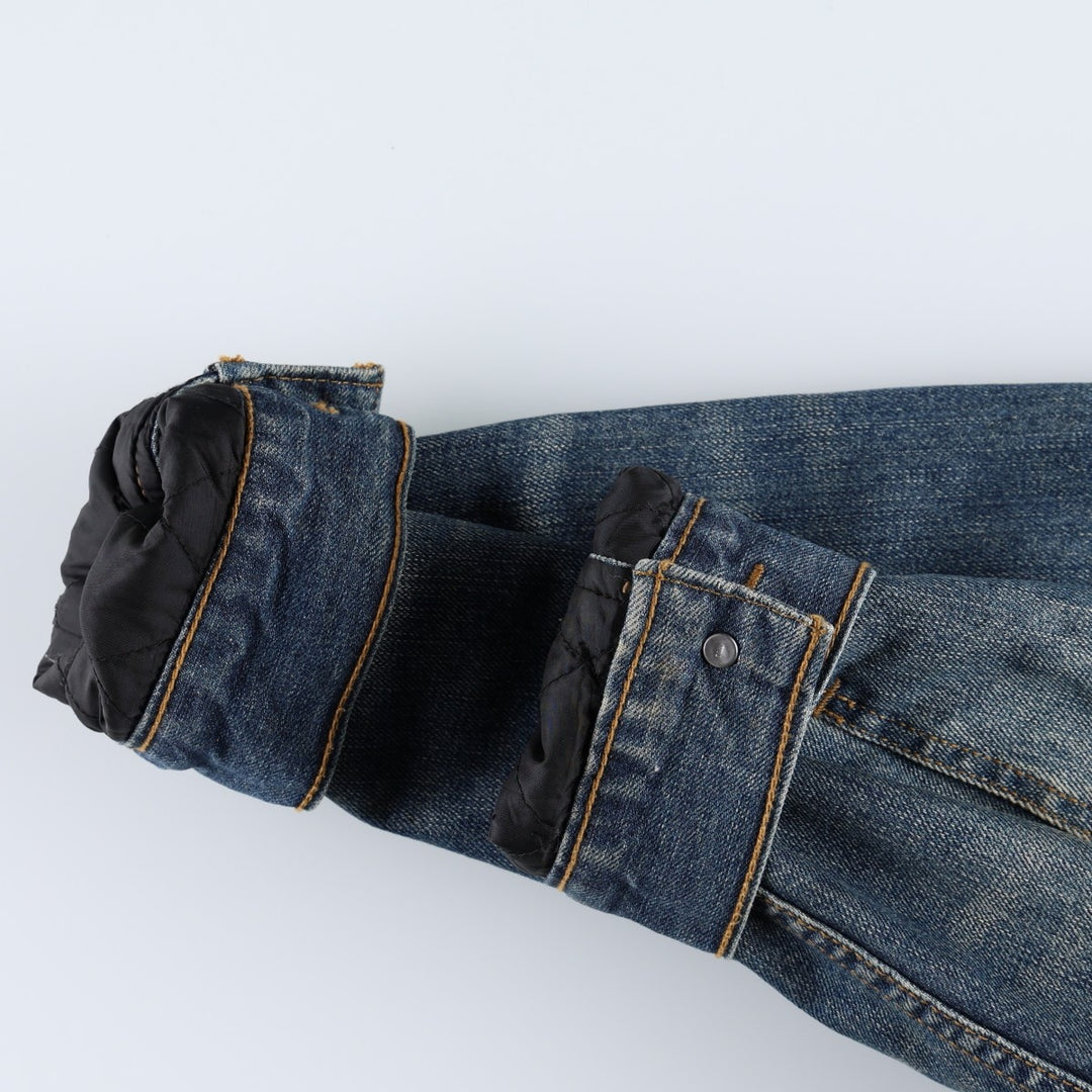 Levi's padded denim jacket, size M, men's cotton blue type Vintage Second Hand