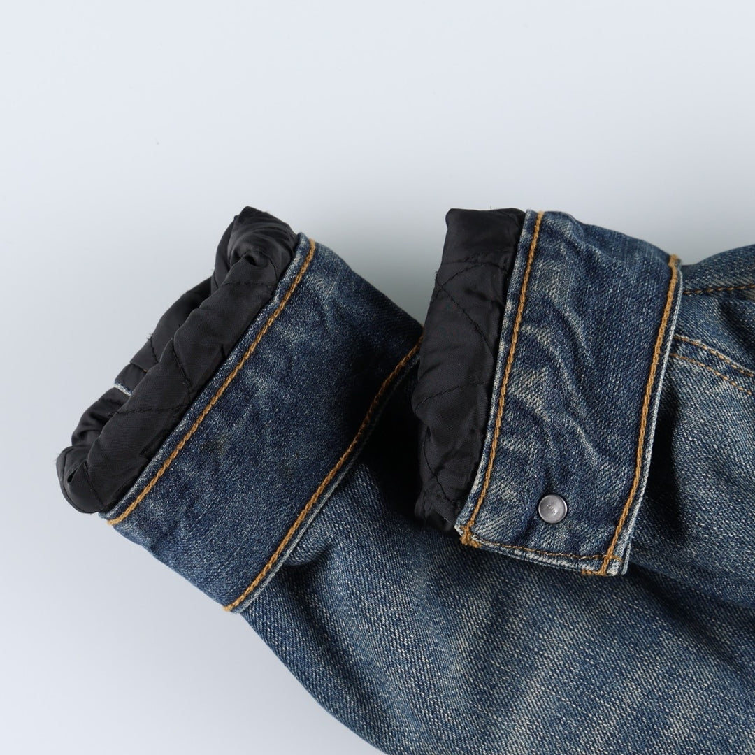 Levi's padded denim jacket, size M, men's cotton blue type Vintage Second Hand