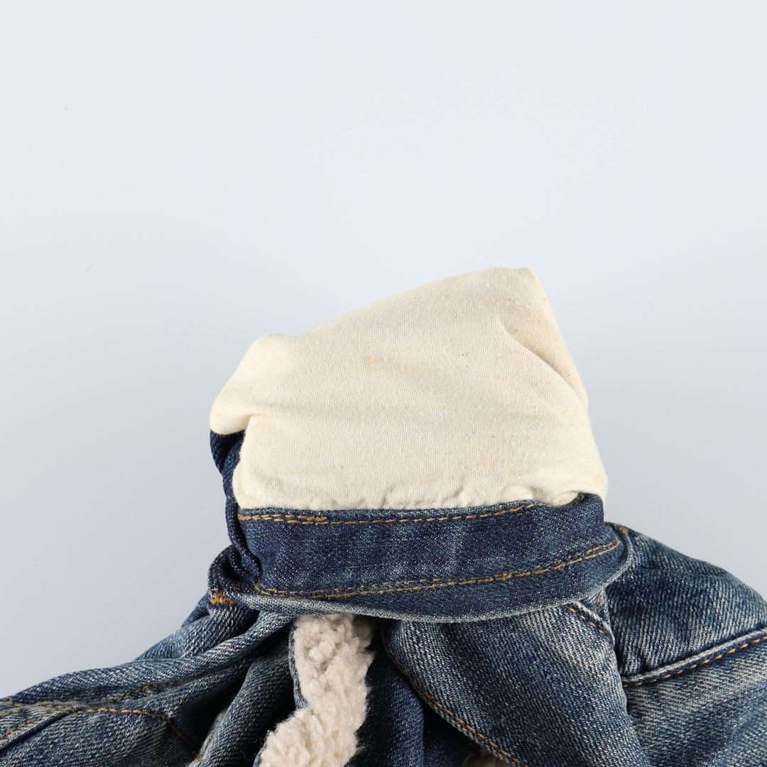 Levi's padded denim jacket, size M, men's cotton blue type Vintage Second Hand