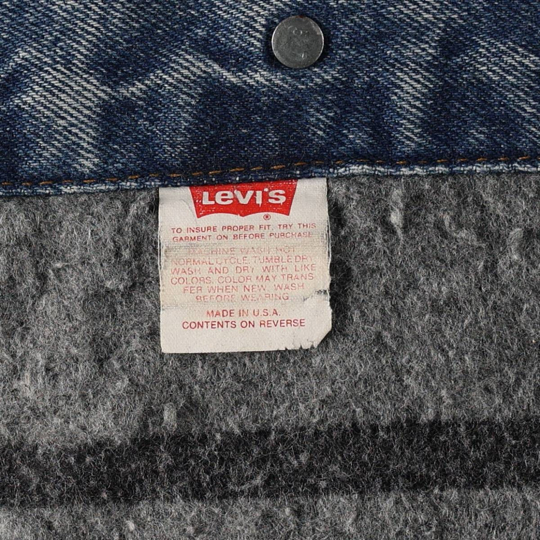 1980'S Levi's 70506-0316 Denim Jacket, Made in USA, Men's Size L (approx.), Vintage cotton blue type Vintage Second Hand