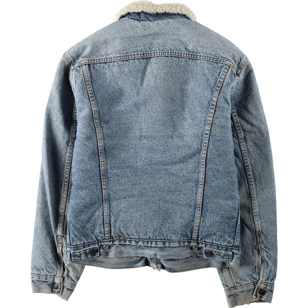 1980'S Levi's 70608-0216 Padded Denim Boa Jacket, Made in USA, Men's Size M (approx.) unclear blue type Vintage Second Hand