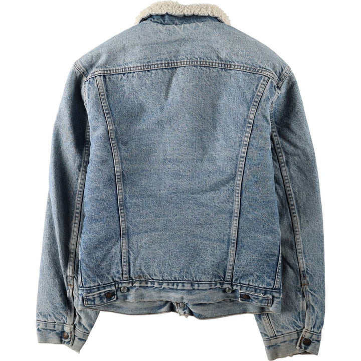 1980'S Levi's 70608-0216 Padded Denim Boa Jacket, Made in USA, Men's Size M (approx.) unclear blue type Vintage Second Hand