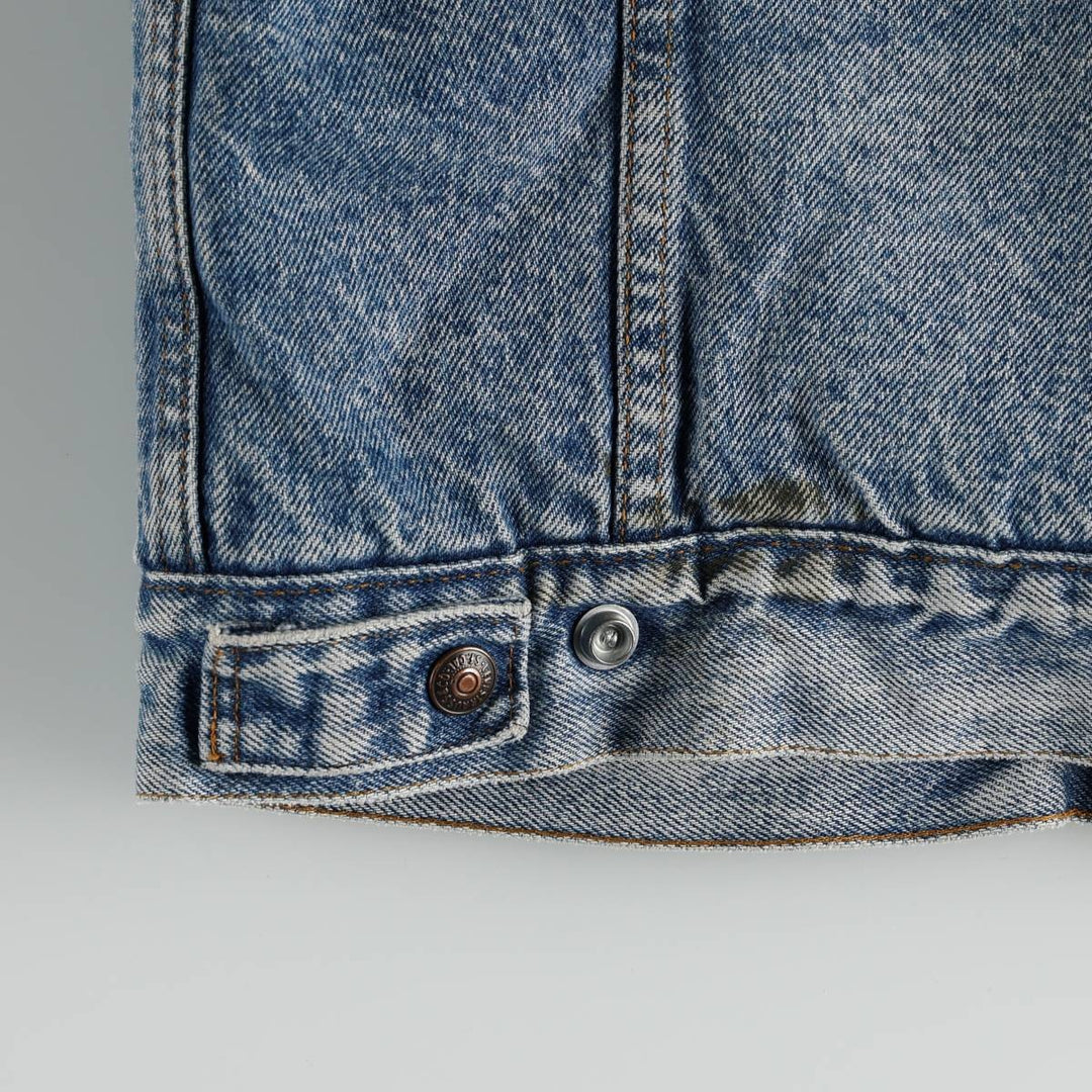 1980'S Levi's 70608-0216 Padded Denim Boa Jacket, Made in USA, Men's Size M (approx.) unclear blue type Vintage Second Hand