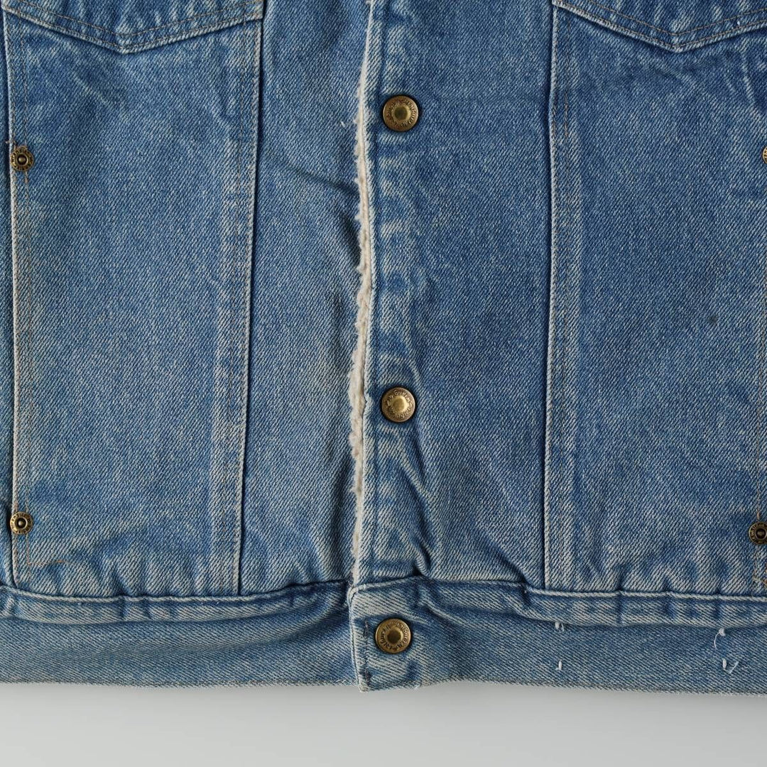 1970'S Wrangler Padded Denim Boa Jacket, Made in USA, Men's Size L (Equivalent), Vintage cotton blue type Vintage Second Hand
