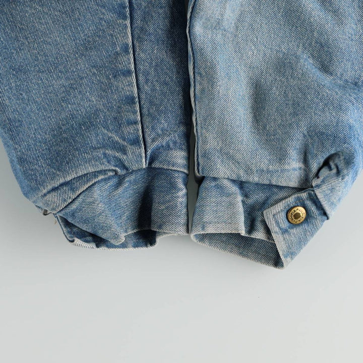 1970'S Wrangler Padded Denim Boa Jacket, Made in USA, Men's Size L (Equivalent), Vintage cotton blue type Vintage Second Hand