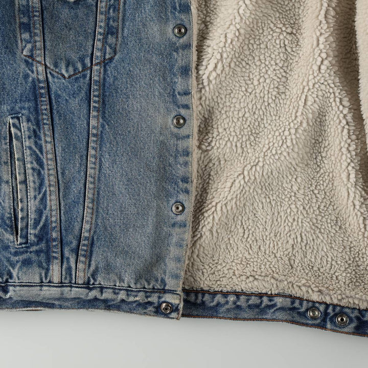 1980'S Levi's 70608-0219 Padded Denim Boa Jacket, Men's Size L (approx.) cotton blue type Vintage Second Hand