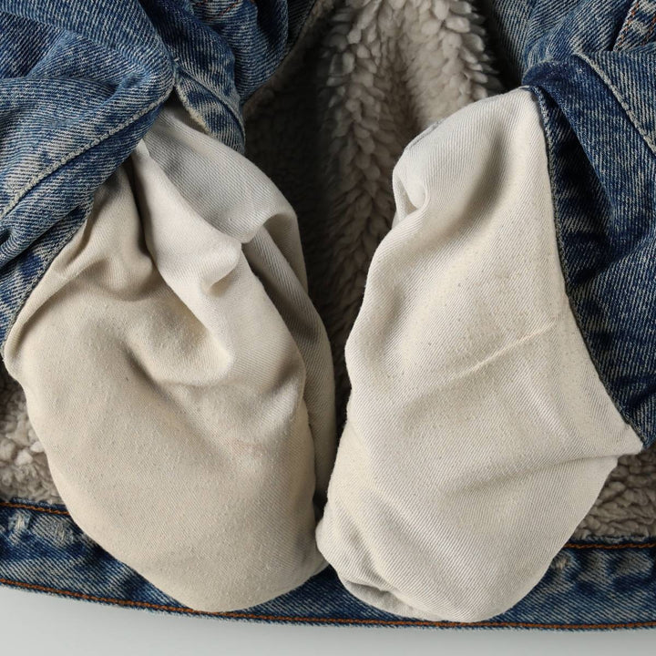 1980'S Levi's 70608-0219 Padded Denim Boa Jacket, Men's Size L (approx.) cotton blue type Vintage Second Hand