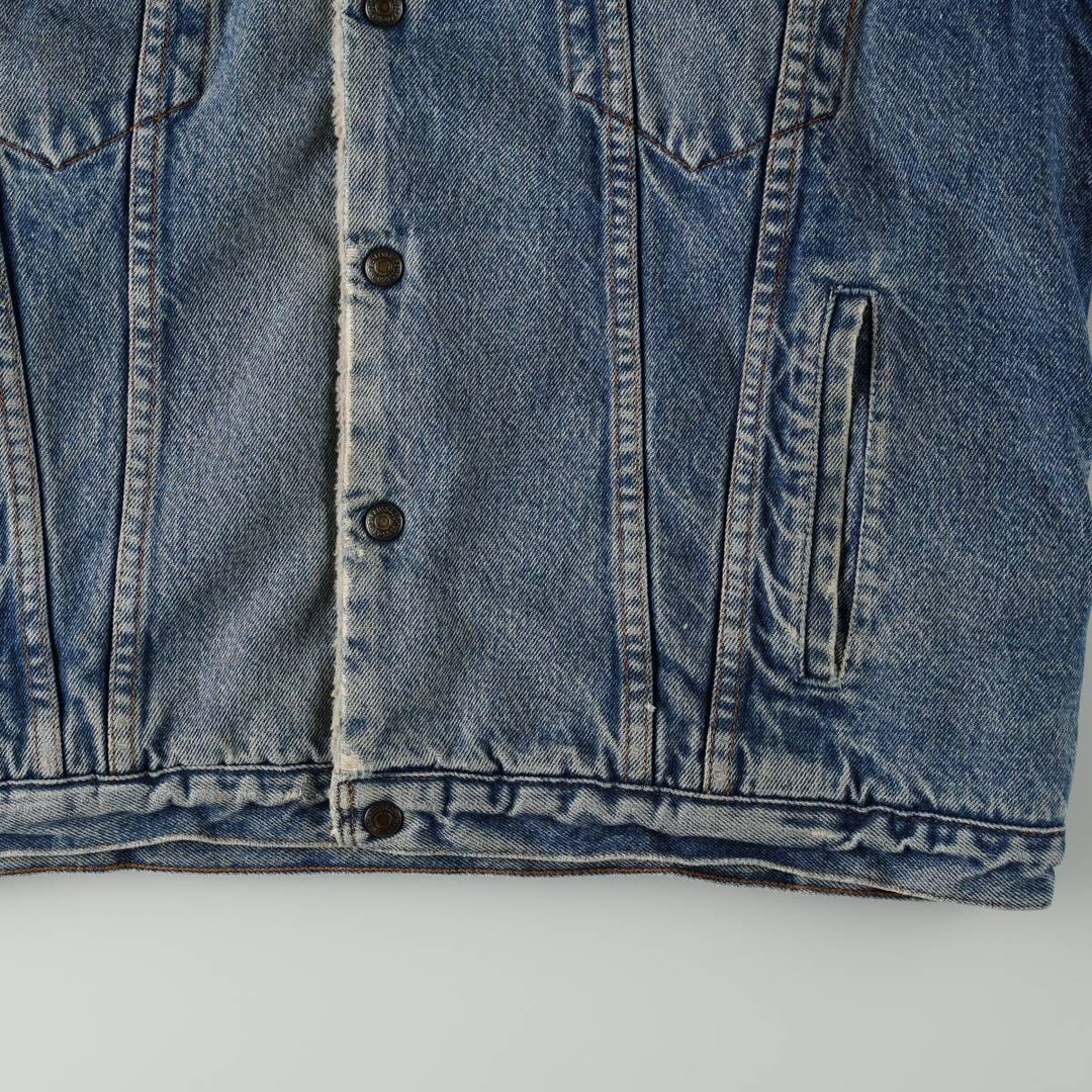 1980'S Levi's 70608-0219 Padded Denim Boa Jacket, Men's Size L (approx.) cotton blue type Vintage Second Hand