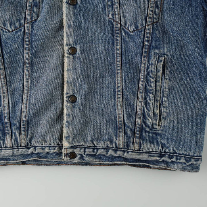 1980'S Levi's 70608-0219 Padded Denim Boa Jacket, Men's Size L (approx.) cotton blue type Vintage Second Hand