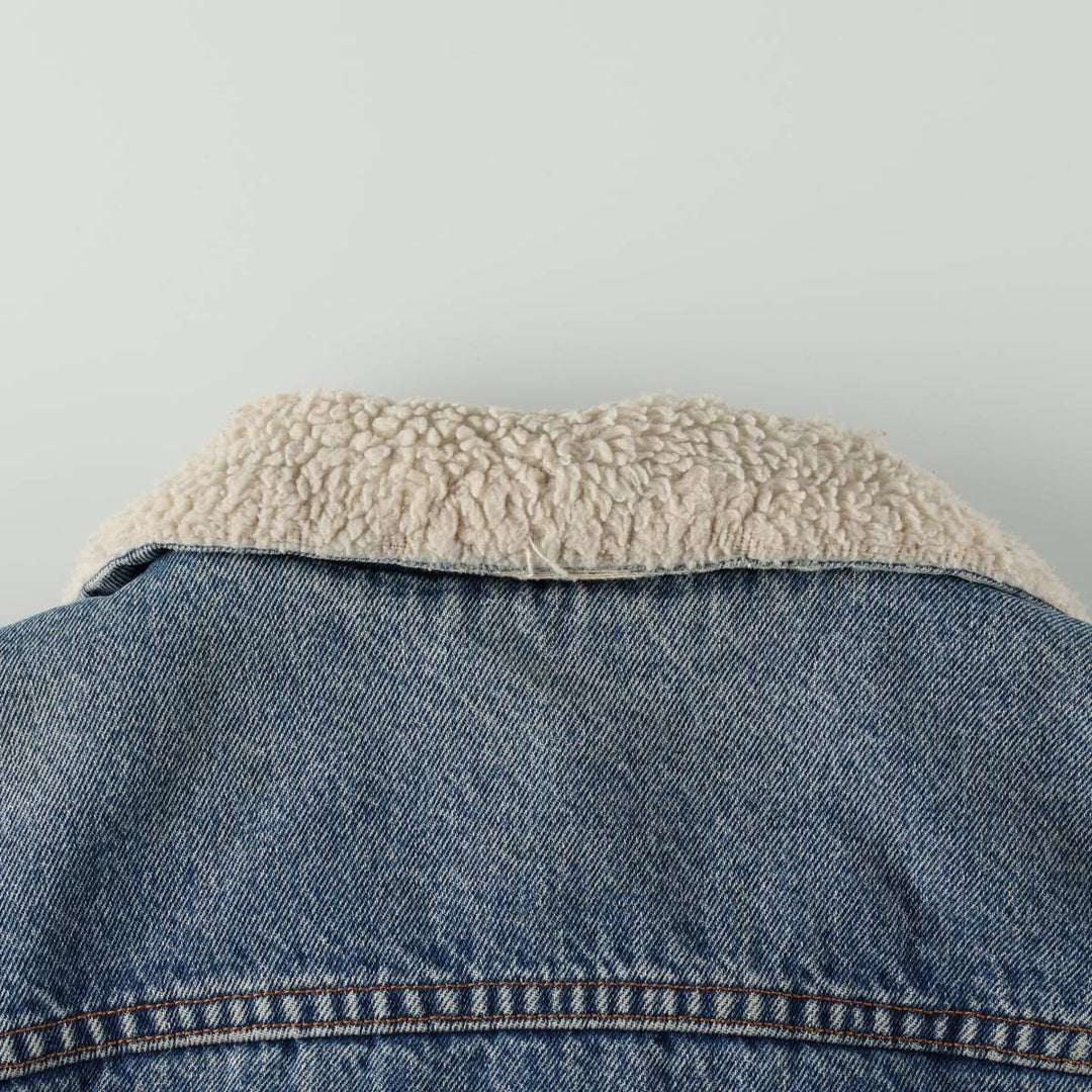 1980'S Levi's 70608-0219 Padded Denim Boa Jacket, Men's Size L (approx.) cotton blue type Vintage Second Hand