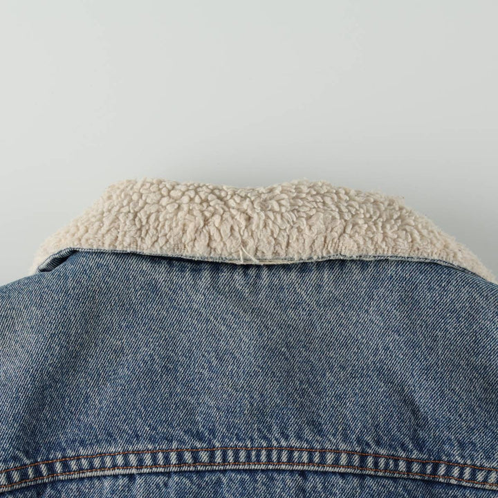 1980'S Levi's 70608-0219 Padded Denim Boa Jacket, Men's Size L (approx.) cotton blue type Vintage Second Hand