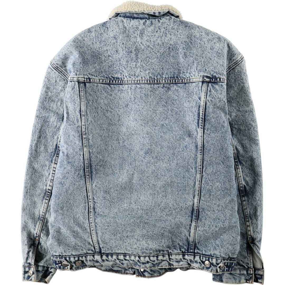 Levi's 70608-0717 Padded Chemical Wash Denim Boa Jacket, Made in Spain, Men's Size L (approx.) unclear blue type Vintage Second Hand