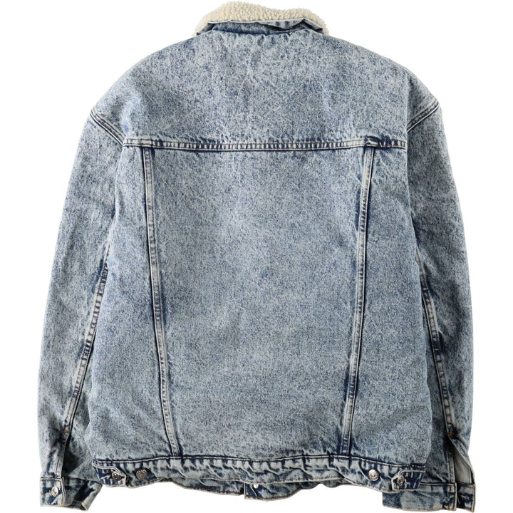 Levi's 70608-0717 Padded Chemical Wash Denim Boa Jacket, Made in Spain, Men's Size L (approx.) unclear blue type Vintage Second Hand