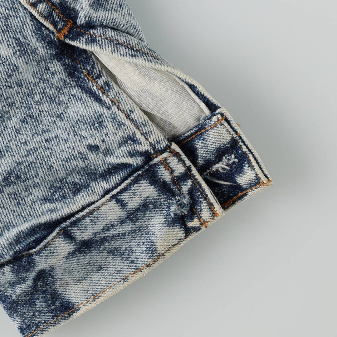 Levi's 70608-0717 Padded Chemical Wash Denim Boa Jacket, Made in Spain, Men's Size L (approx.) unclear blue type Vintage Second Hand
