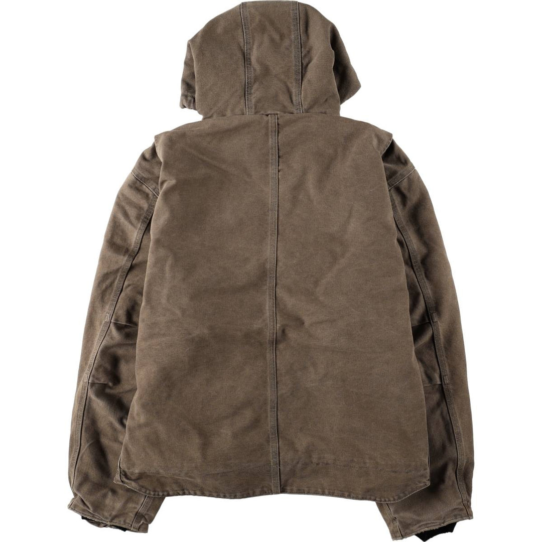 Carhartt Sierra Jacket, padded duck canvas full-zip hoodie, men's size XXL equivalent. cotton Khaki type Vintage Second Hand