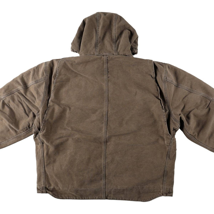 Carhartt Sierra Jacket, padded duck canvas full-zip hoodie, men's size XXL equivalent. cotton Khaki type Vintage Second Hand