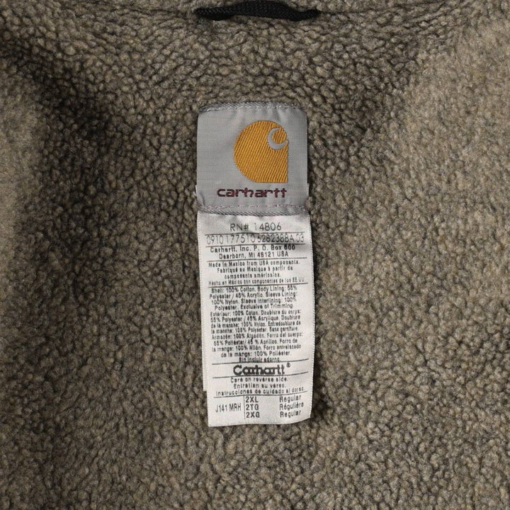 Carhartt Sierra Jacket, padded duck canvas full-zip hoodie, men's size XXL equivalent. cotton Khaki type Vintage Second Hand