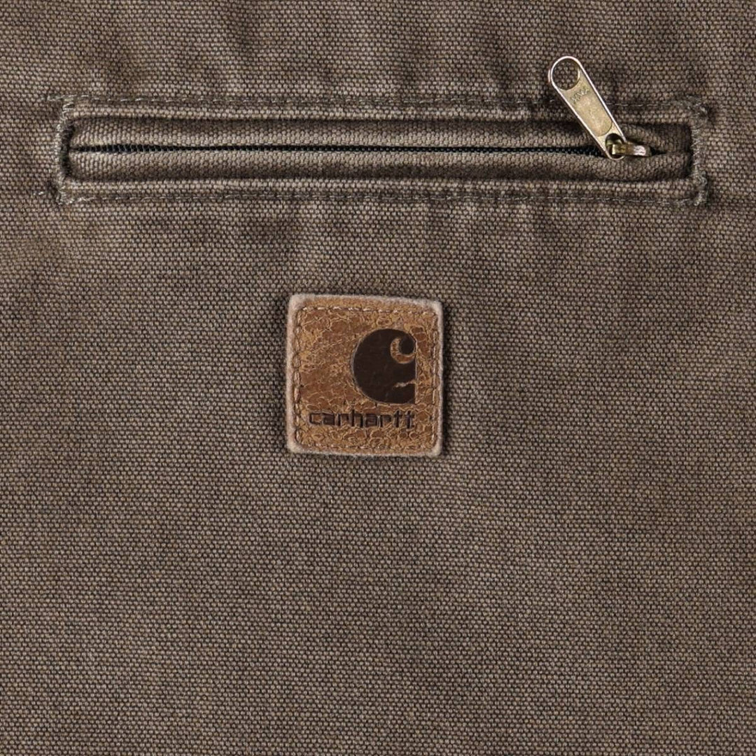 Carhartt Sierra Jacket, padded duck canvas full-zip hoodie, men's size XXL equivalent. cotton Khaki type Vintage Second Hand