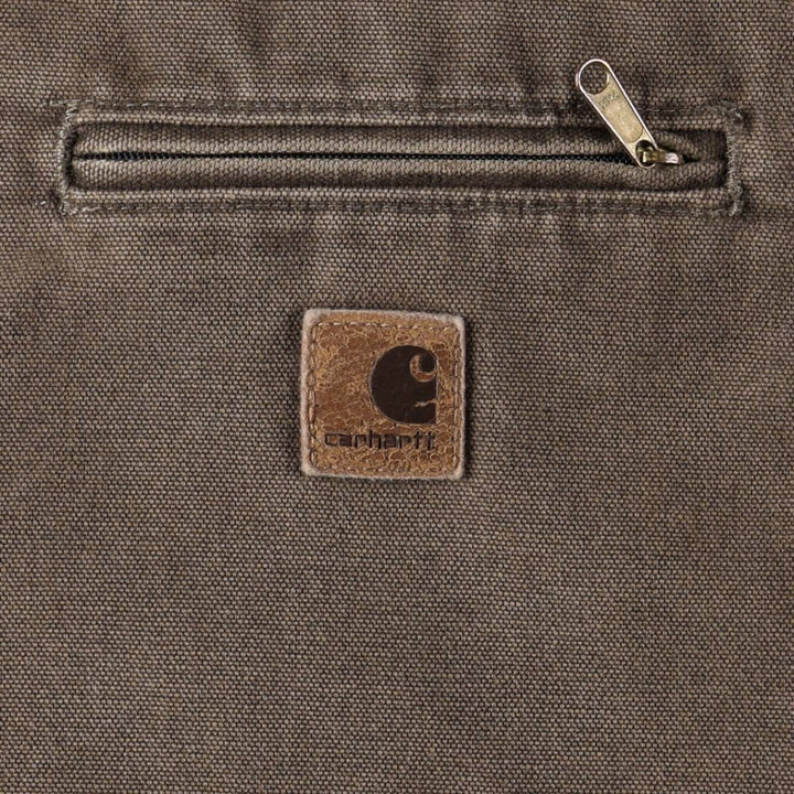 Carhartt Sierra Jacket, padded duck canvas full-zip hoodie, men's size XXL equivalent. cotton Khaki type Vintage Second Hand
