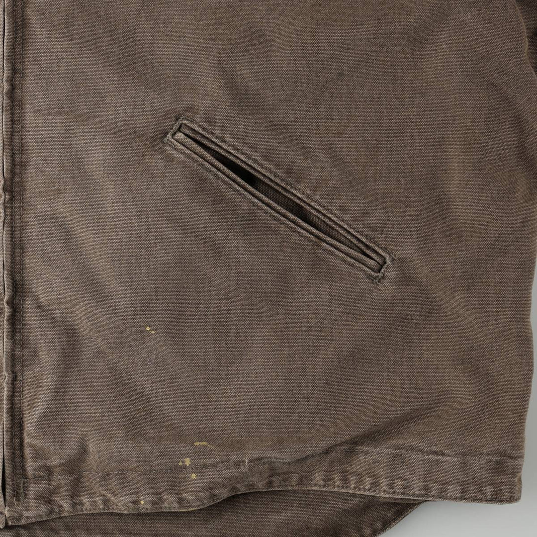 Carhartt Sierra Jacket, padded duck canvas full-zip hoodie, men's size XXL equivalent. cotton Khaki type Vintage Second Hand