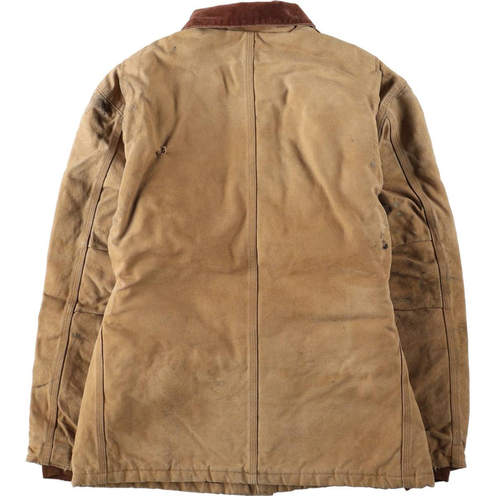 Carhartt Traditional Coat, Padded Duck Full-Zip Hoodie, Men's Size M (approx.) cotton Khaki type beige Vintage Second Hand