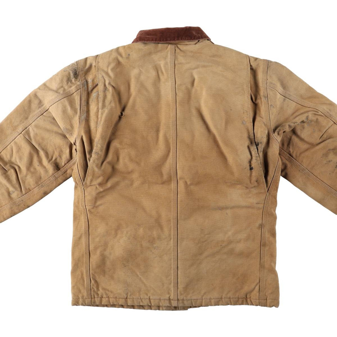 Carhartt Traditional Coat, Padded Duck Full-Zip Hoodie, Men's Size M (approx.) cotton Khaki type beige Vintage Second Hand