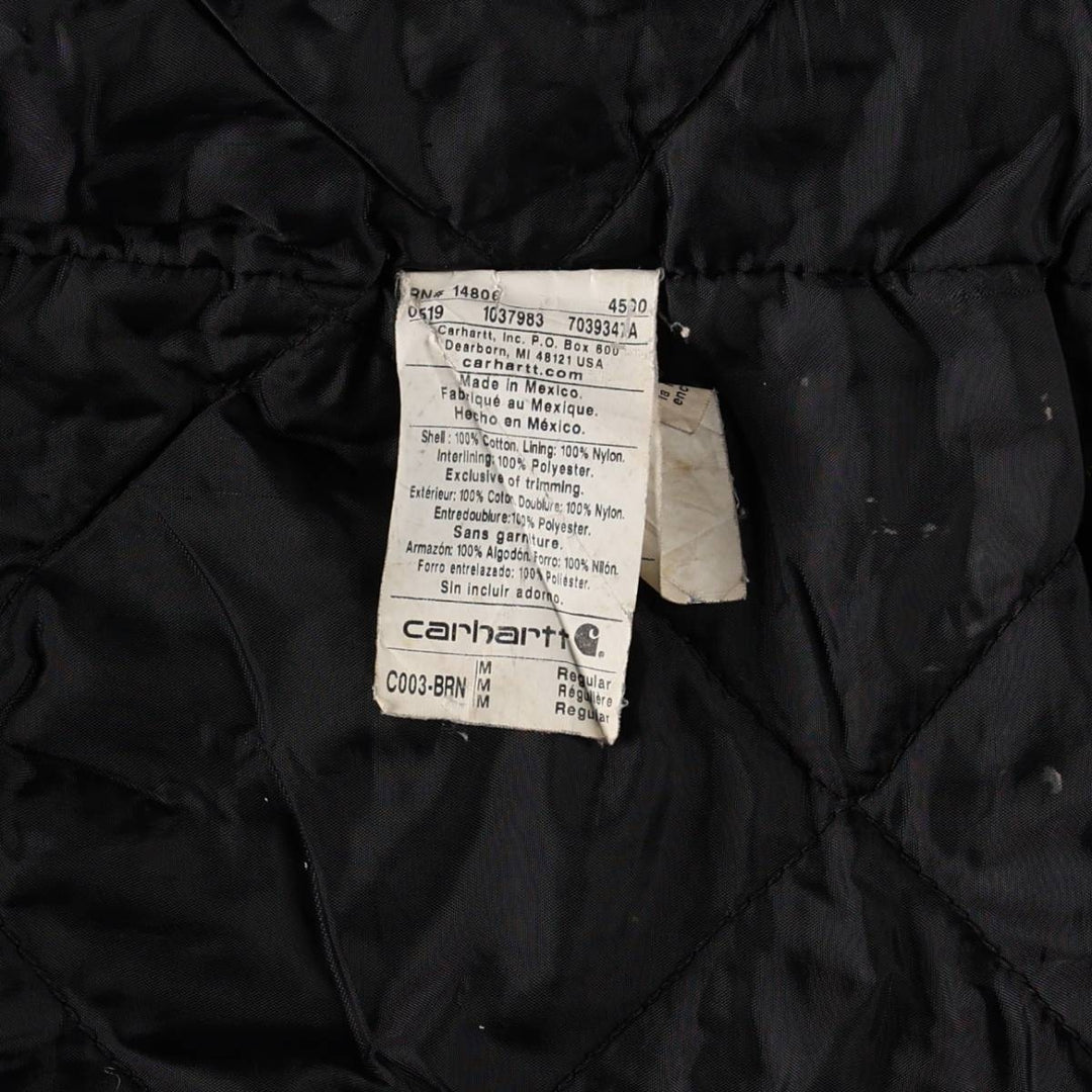 Carhartt Traditional Coat, Padded Duck Full-Zip Hoodie, Men's Size M (approx.) cotton Khaki type beige Vintage Second Hand