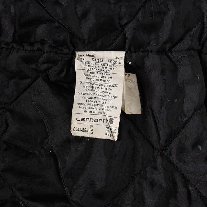 Carhartt Traditional Coat, Padded Duck Full-Zip Hoodie, Men's Size M (approx.) cotton Khaki type beige Vintage Second Hand