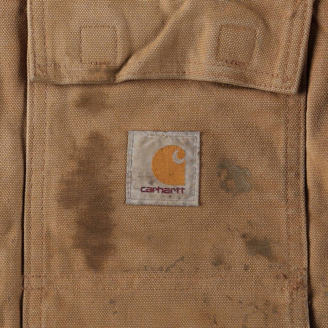 Carhartt Traditional Coat, Padded Duck Full-Zip Hoodie, Men's Size M (approx.) cotton Khaki type beige Vintage Second Hand