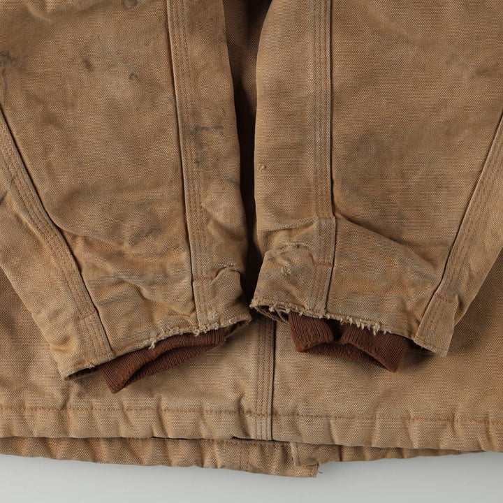 Carhartt Traditional Coat, Padded Duck Full-Zip Hoodie, Men's Size M (approx.) cotton Khaki type beige Vintage Second Hand