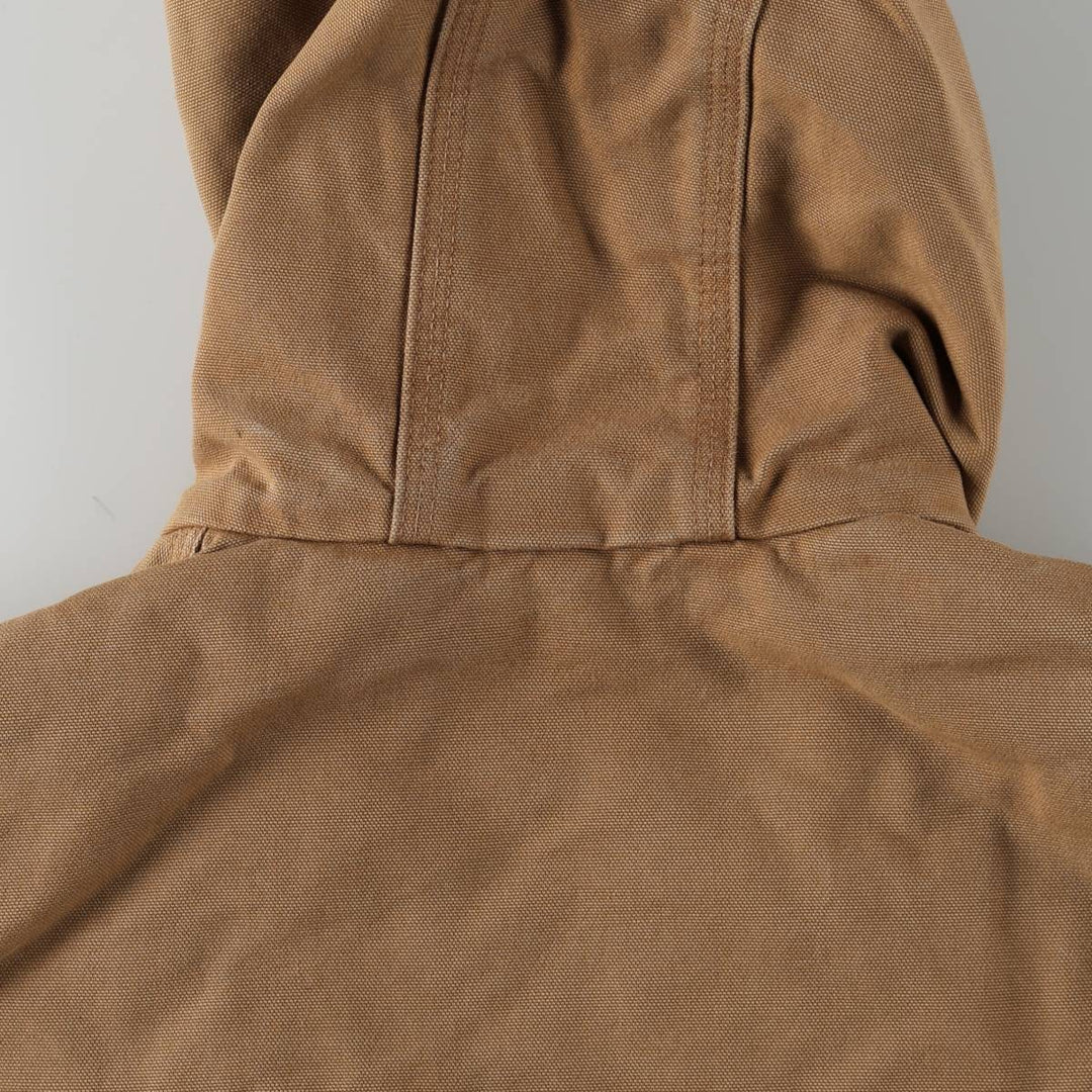 Carhartt Active Jacket, Padded Duck Full-Zip Hoodie, Made in USA, Men's Size L cotton Khaki type Vintage Second Hand