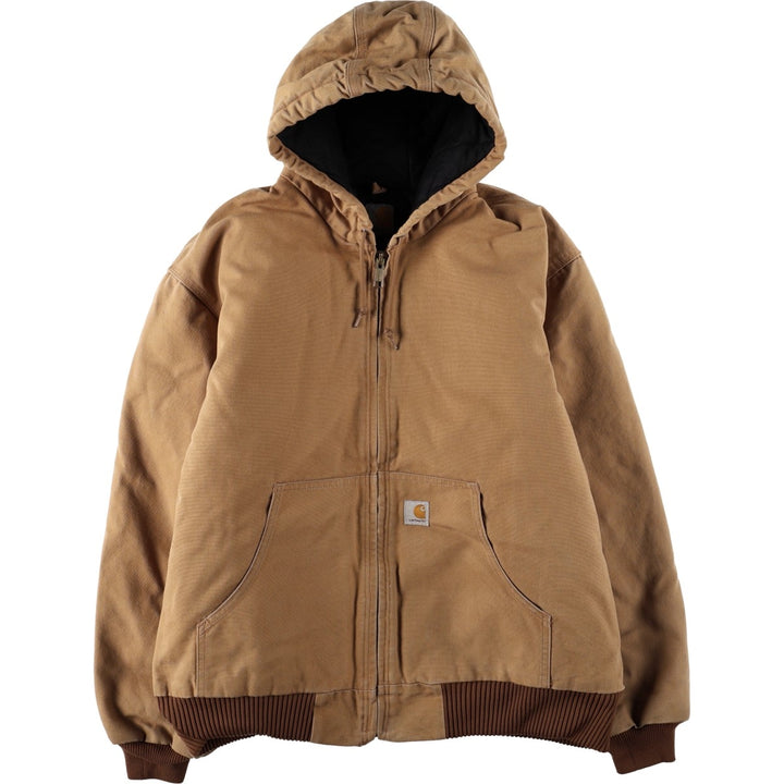 Carhartt Active Jacket, Padded Duck Full Zip Parka, Made in USA, Men's XL cotton brown type Vintage Second Hand