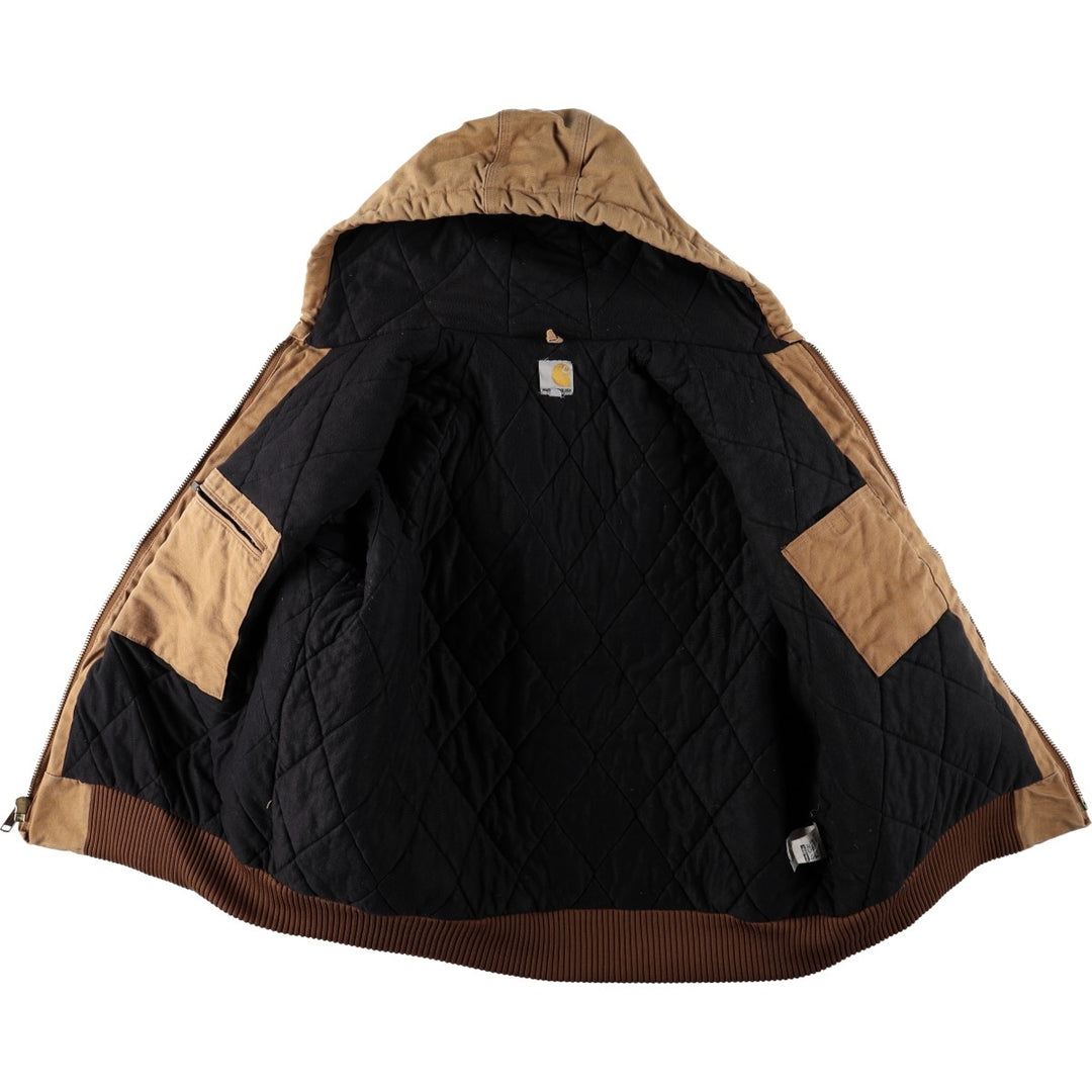 Carhartt Active Jacket, Padded Duck Full Zip Parka, Made in USA, Men's XL cotton brown type Vintage Second Hand