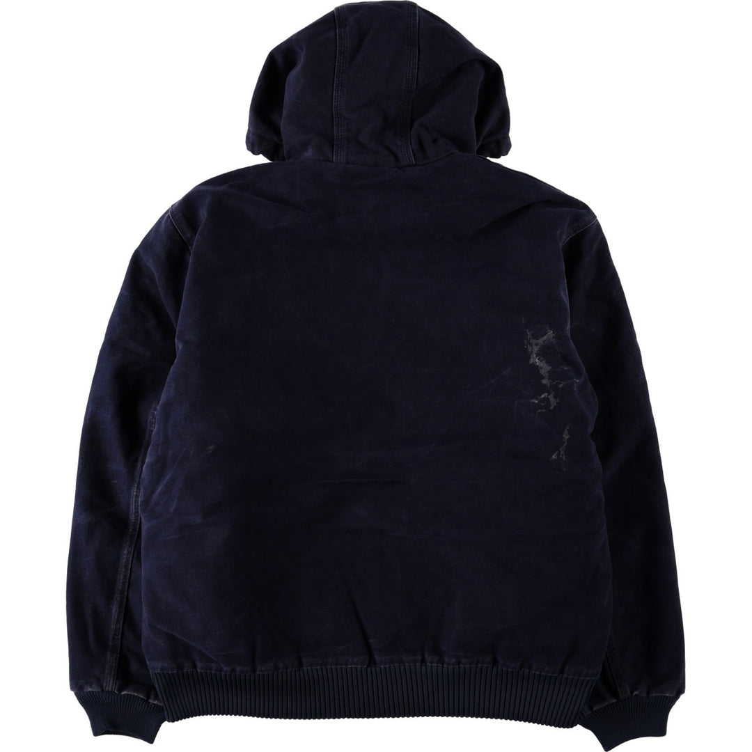 Carhartt Active Jacket, Padded Duck Full-Zip Hoodie, Men's Size L cotton navy blue type Vintage Second Hand