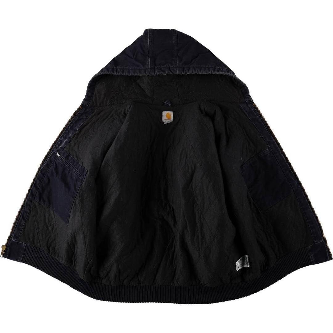 Carhartt Active Jacket, Padded Duck Full-Zip Hoodie, Men's XXL cotton navy blue type Vintage Second Hand