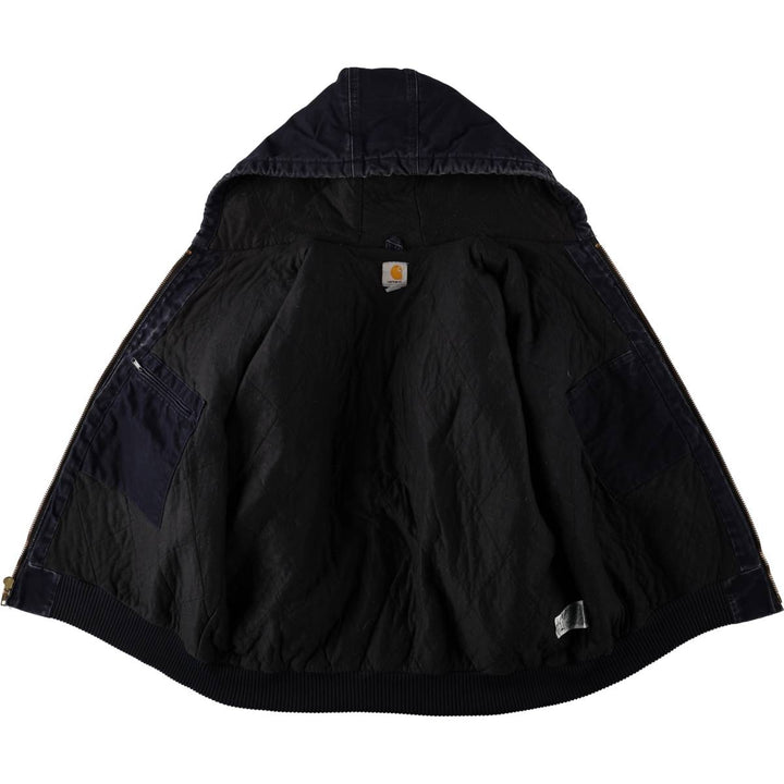 Carhartt Active Jacket, Padded Duck Full-Zip Hoodie, Men's XXL cotton navy blue type Vintage Second Hand