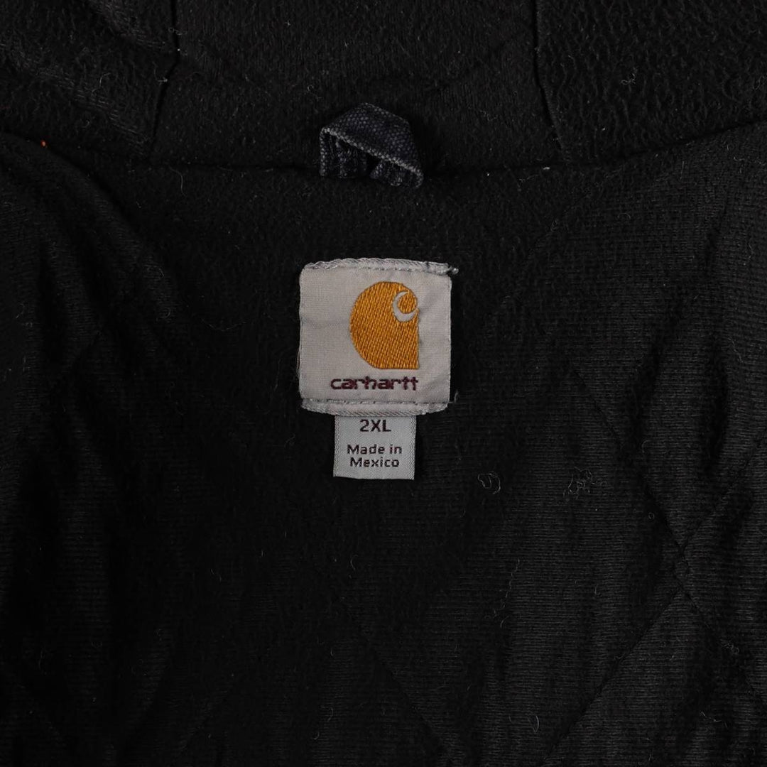 Carhartt Active Jacket, Padded Duck Full-Zip Hoodie, Men's XXL cotton navy blue type Vintage Second Hand