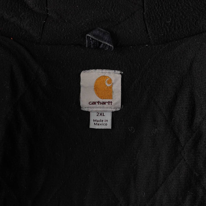 Carhartt Active Jacket, Padded Duck Full-Zip Hoodie, Men's XXL cotton navy blue type Vintage Second Hand