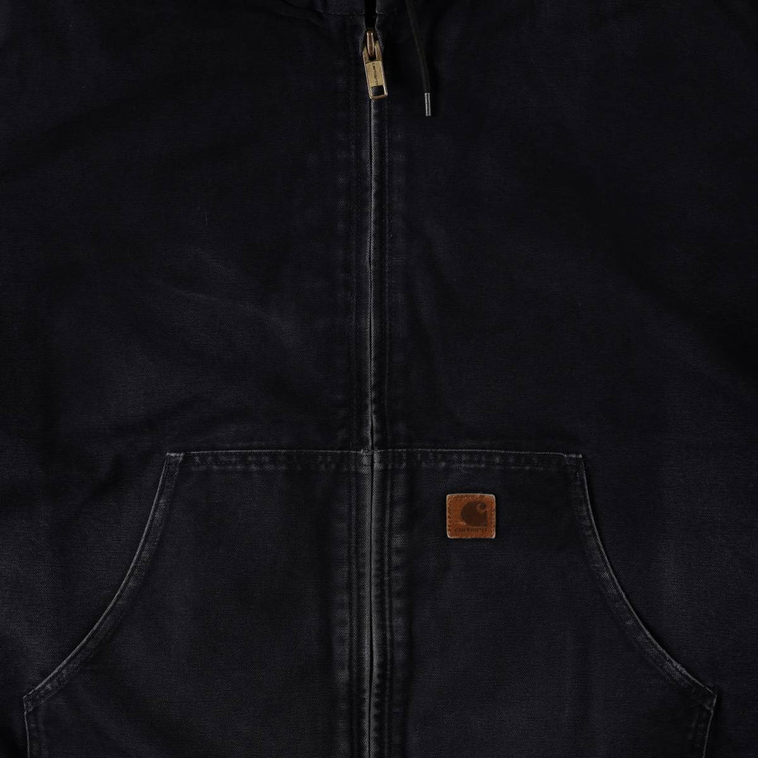 Carhartt Active Jacket, Padded Duck Full-Zip Hoodie, Men's XXL cotton navy blue type Vintage Second Hand