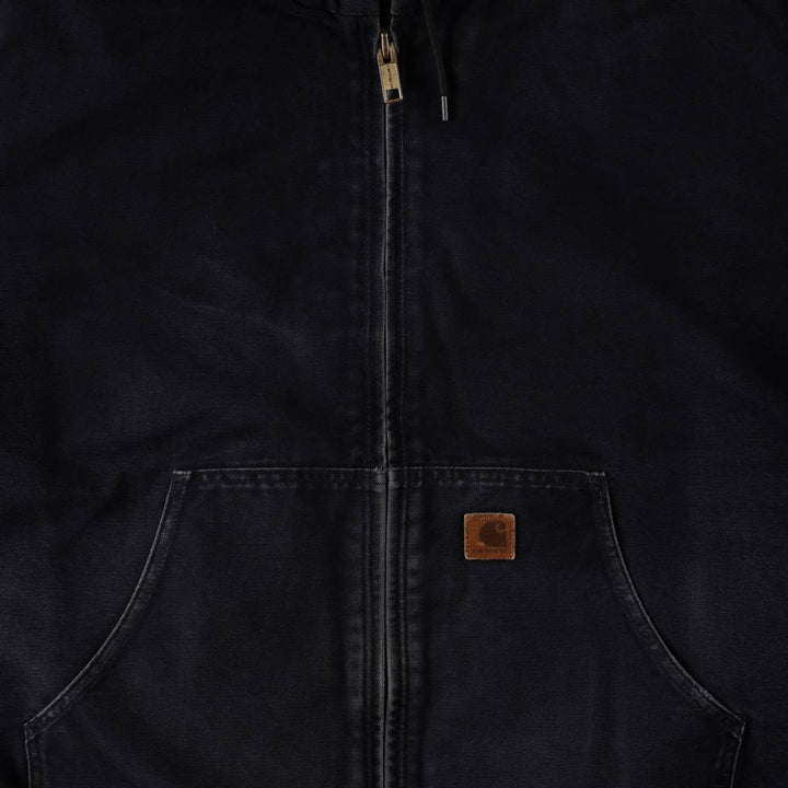 Carhartt Active Jacket, Padded Duck Full-Zip Hoodie, Men's XXL cotton navy blue type Vintage Second Hand